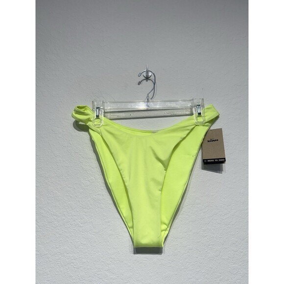 NIKE Women Sling Bikini Swim Bottom Florescent Green Neon NESSC230 739 XL NWT - Picture 1 of 8